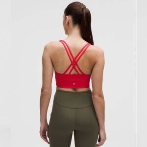 Lululemon Energy Longline Bra *Medium Support, B–D Cups Red Glow